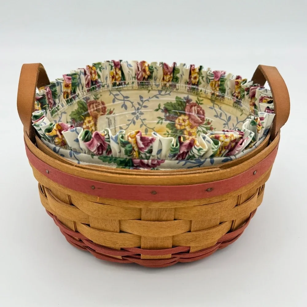 Longaberger 1995 Mother's Day 'Basket of Love' with Liner & Protector - Vintage